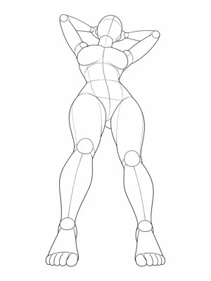 Standing Pose P002, Low Angle
