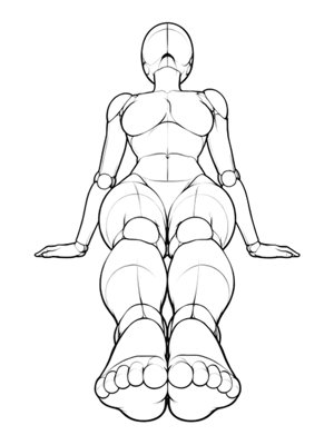 Sitting Pose P003, Low Angle