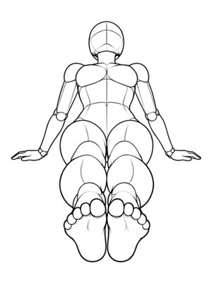Sitting Pose P007, Low Angle