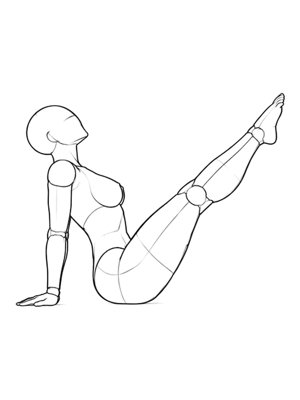Sitting Pose P013, Side