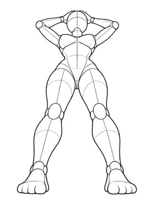 Standing Pose P016, Low Angle