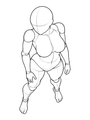 Standing Pose P017, High Angle