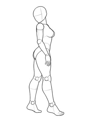 Standing Pose P017, Side