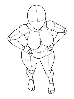 Standing Pose P018, High Angle