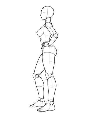 Standing Pose P018, Side