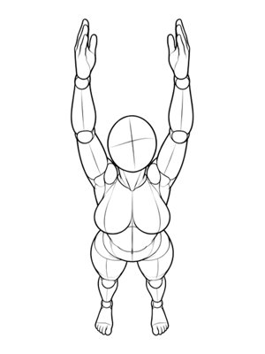 Standing Pose P019, High Angle