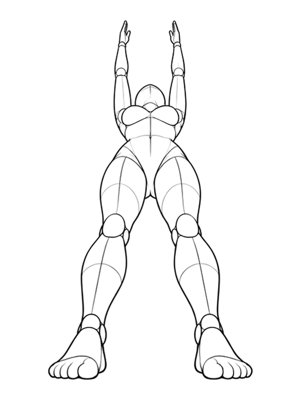 Standing Pose P019, Low Angle