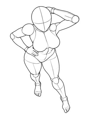 Standing Pose P020, High Angle