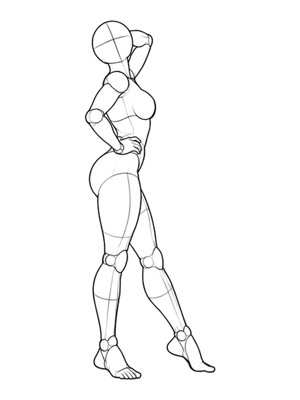 Standing Pose P020, Side