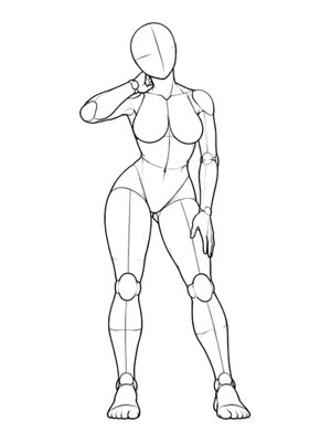 Standing pose P021, front reference