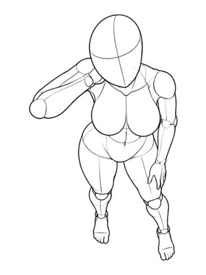 Standing Pose P021, High Angle