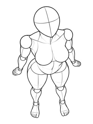 Standing Pose P022, High Angle
