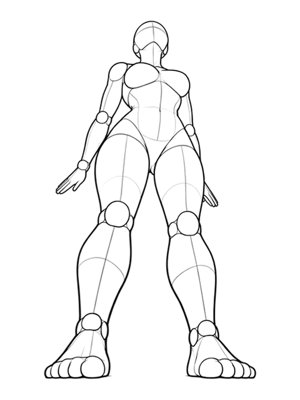 Standing Pose P022, Low Angle