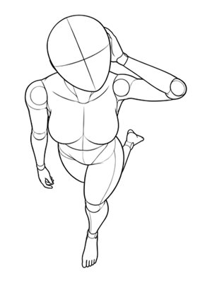 Standing Pose P024, High Angle