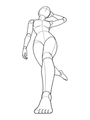 Standing Pose P024, Low Angle