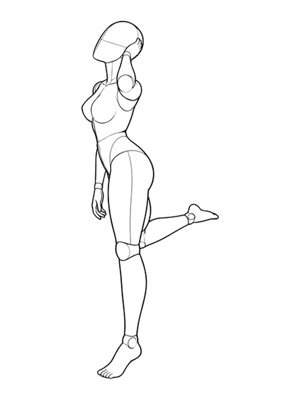 Standing Pose P024, Side
