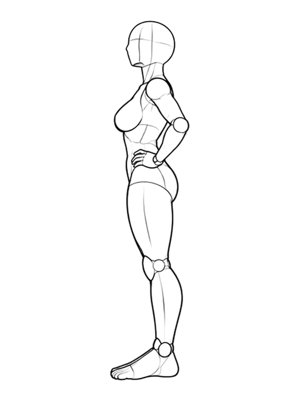 Standing Pose P025, Side