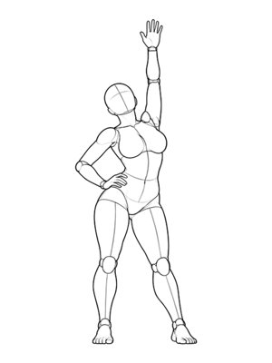Standing pose P026, front reference