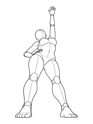 Standing Pose P026, Low Angle