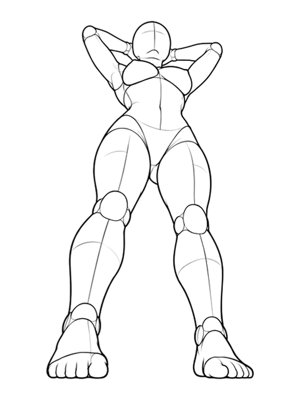 Standing Pose P027, Low Angle