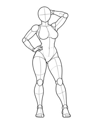 Standing pose P029, front reference