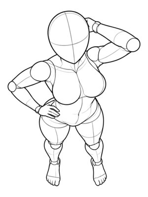 Standing Pose P029, High Angle