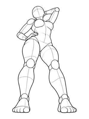 Standing Pose P029, Low Angle