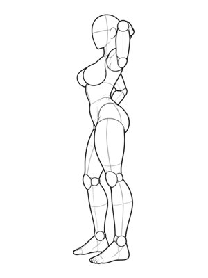 Standing Pose P029, Side