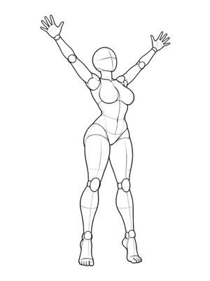 Standing Pose P030, Three Quarter