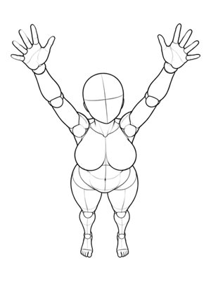 Standing Pose P030, High Angle
