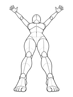 Standing Pose P030, Low Angle