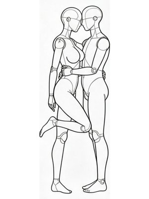 Duo Standing Pose P001, Side