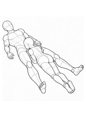 Close Contact Pose P002, Three Quarter