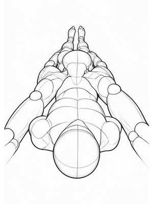 Close Contact Pose P002, Low Angle