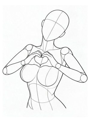 Cute Pose P001, Three Quarter