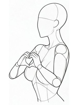 Cute Pose P001, Side
