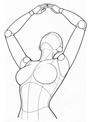 Cute Pose P002, High Angle